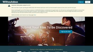 Withoutabox: Submit to Film Festivals
