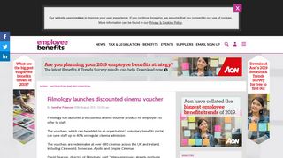 Filmology launches discounted cinema voucher - Employee Benefits