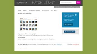 Films on Demand | Hatch Library