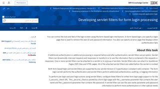 Developing servlet filters for form login processing - IBM