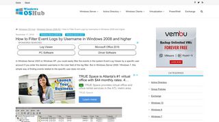 How to Filter Event Logs by Username in Windows 2008 and higher ...