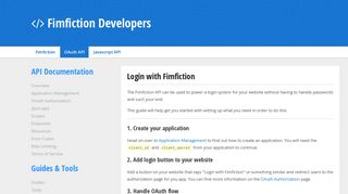 Login with Fimfiction - Fimfiction Developers