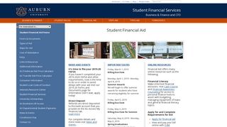 Auburn University-SFS-Financial Aid-Home