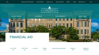Financial Aid - American University Washington College of Law