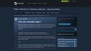 How do I actually login? :: FINAL FANTASY XI: Ultimate Collection ...