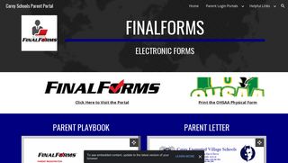 Carey Schools Parent Portal - FinalForms - Google Sites