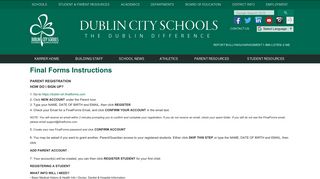 Final Forms Instructions - Dublin City Schools