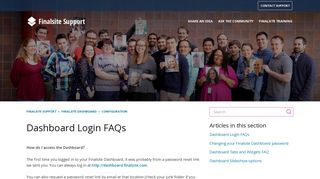 Dashboard Login FAQs – Finalsite Support Help Center