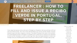 Freelancer : How to fill and issue a Recibo Verde in Portugal, step by ...
