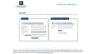 Finance of America LLC - Online Application