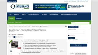 Dave Ramseys Financial Coach Master Training - Insurance Forums