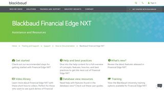 Blackbaud Financial Edge NXT Assistance and Resources | Blackbaud