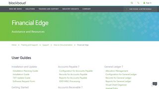 Financial Edge Assistance and Resources | Blackbaud
