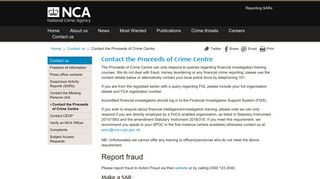 National Crime Agency - Contact the Proceeds of Crime Centre