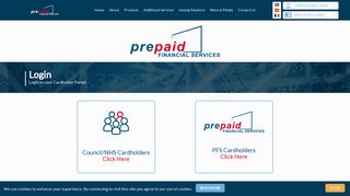Account Login | Cardholder Area | PFS - Prepaid Financial Services