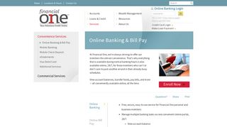 Online Banking & Bill Pay | Financial One | Coon Rapids, MN - Blaine ...