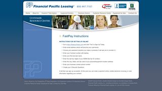 Financial Pacific Leasing - FastPay Instructions