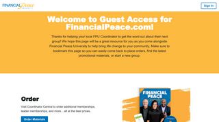 Guest Access for FinancialPeace.com! - Financial Peace University