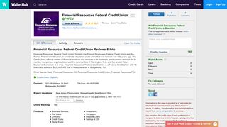 Financial Resources Federal Credit Union Reviews - WalletHub