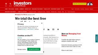 We trial the best free portfolio tools - Investors Chronicle