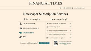 FT Newspaper Subscription Services | Login to your account