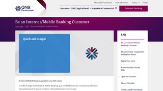 Be an Internet/Mobile Banking Customer | FAQ | QNB Finansbank