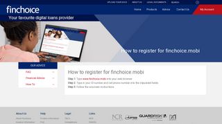 How to register for finchoice.mobi - Finchoice