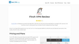 Finch VPN Review | BestVPN.org