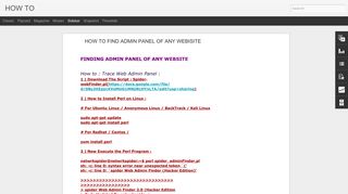 HOW TO FIND ADMIN PANEL OF ANY WEBISITE | HOW TO