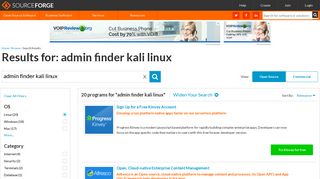 admin finder kali linux free download - SourceForge