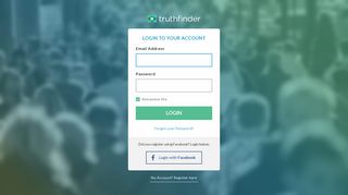 Login - Access Your TruthFinder Account, Or Create One.