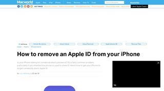How to Remove an Apple ID From Your iPhone - Macworld UK