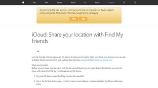 iCloud: Share your location with Find My Friends - Apple Support