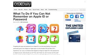 What To Do If You Can Not Remember an Apple ID or Password