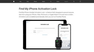 Find My iPhone Activation Lock - Apple Support