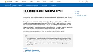 Find and lock a lost Windows device - Microsoft Support