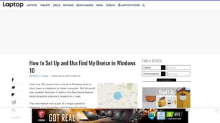 How to Set Up and Use Find My Device in Windows 10 - Laptop Mag