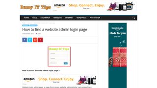 How to find a website admin login page | Rumy IT Tips