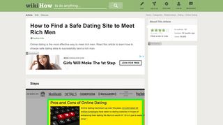 How to Find a Safe Dating Site to Meet Rich Men: 9 Steps