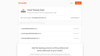 Find Tickets Fast - email addresses & email format • Hunter - Hunter.io