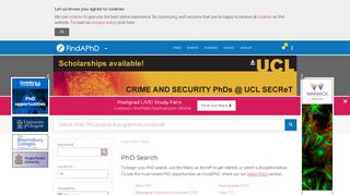 PhD Search - Find A PhD