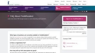 FAQ About FindAResident - AAMC Students
