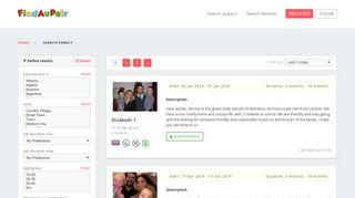 Advanced Search Families | FindAuPair