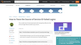 How to Trace the Source of Service ID Failed Logins - Windows Server ...