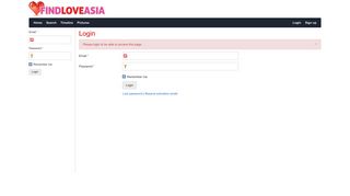 Login - FindLoveAsia.com | Leading Free Asian Dating Site
