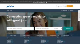 Find 1000s of UK Jobs. Start your job search with Jobsite UK
