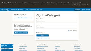 Sign in to your account | findmypast.ie