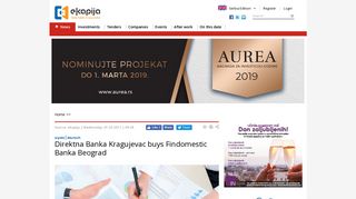 eKapija | Direktna Banka Kragujevac buys Findomestic Banka Beograd