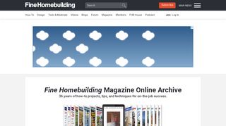 Online Archive - Fine Homebuilding