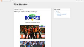 Fine Booker: Welcome to Fine Booker Exchange